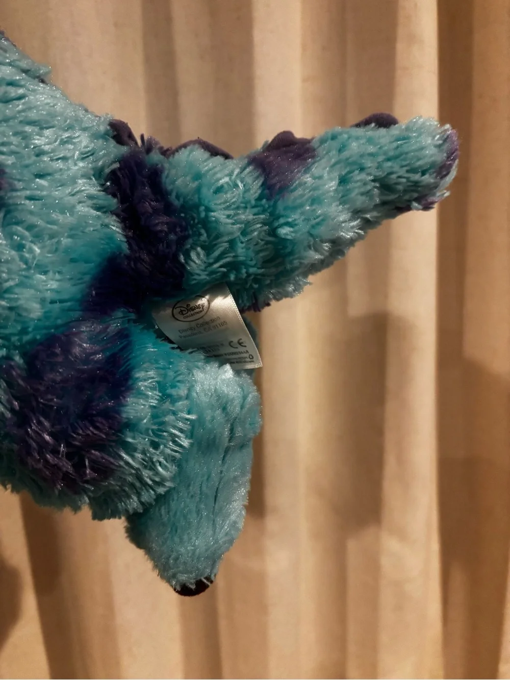 Disney Sulley Plush Toy - Light Blue & Purple Spots